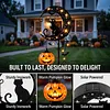 Iron Black Cat Moon Ground Lamp with Auto On/Off Solar-Powered Garden Light