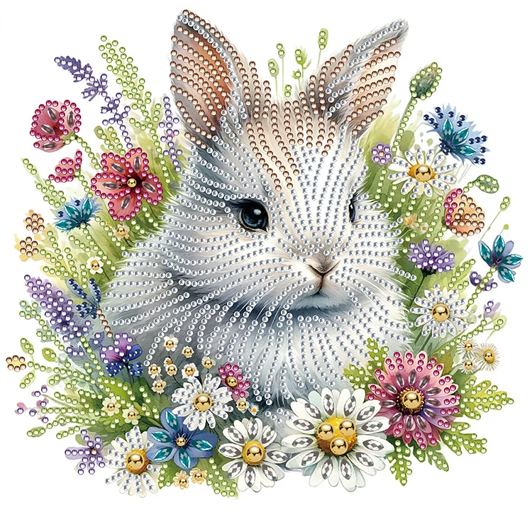 Partial Special-Shaped Diamond Painting - Garden Rabbit 30*30CM