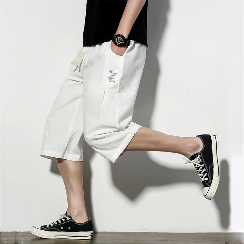 Men's Loose Cropped Trousers