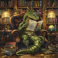 The Scholar Dragon - Diamond Painting