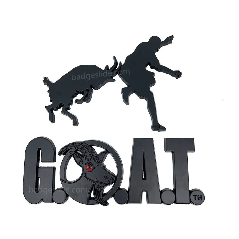 GOAT Metal Emblem Car Badge-4pcs