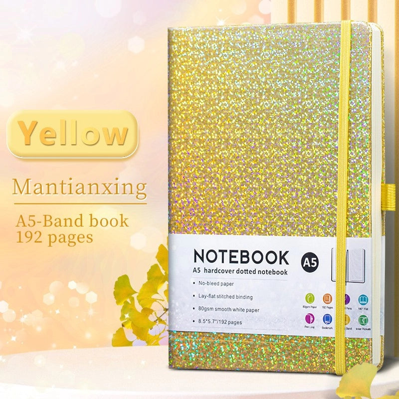 1 Piece Solid Color Learning Imitation Leather Paper Casual Notebook