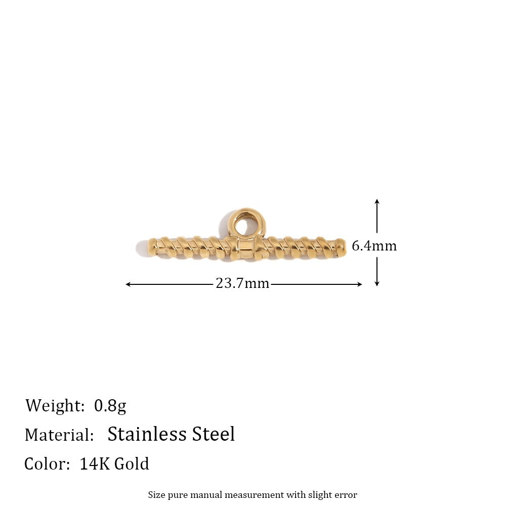 5 Pieces Fashion Irregular Heart Stainless Steel 18K Gold Plated Jewelry Making