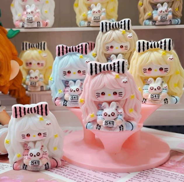 Mini HK Girl with Bow Resin Charm