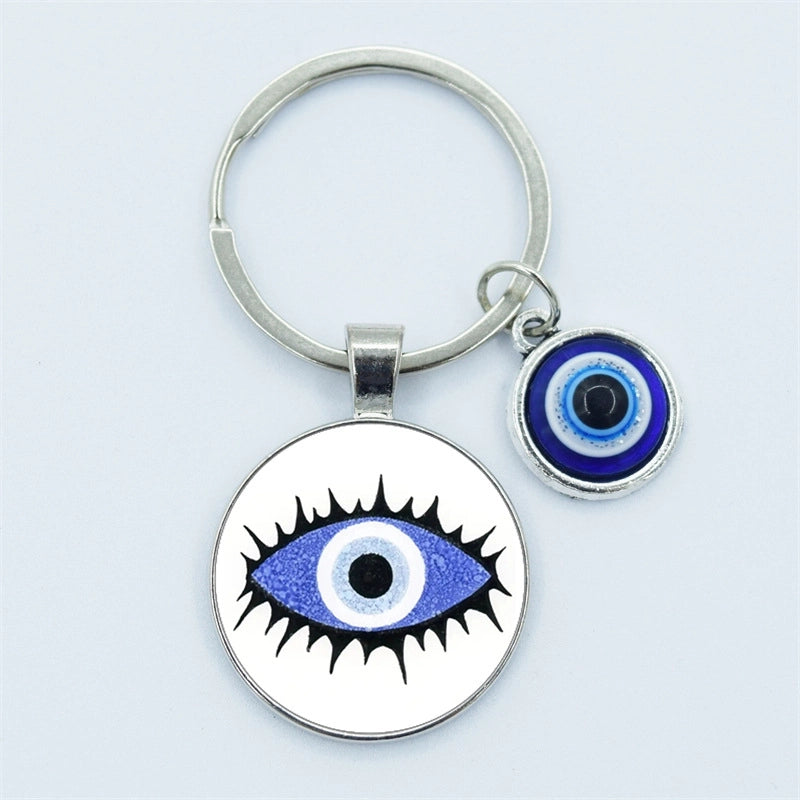 Vintage Style Minimalist Devil’s Eye Zinc Alloy Unisex Bag Pendant Keychain