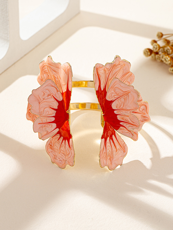 Geometric Flower Shape Bracelet Accessories ORANGE-One_size
