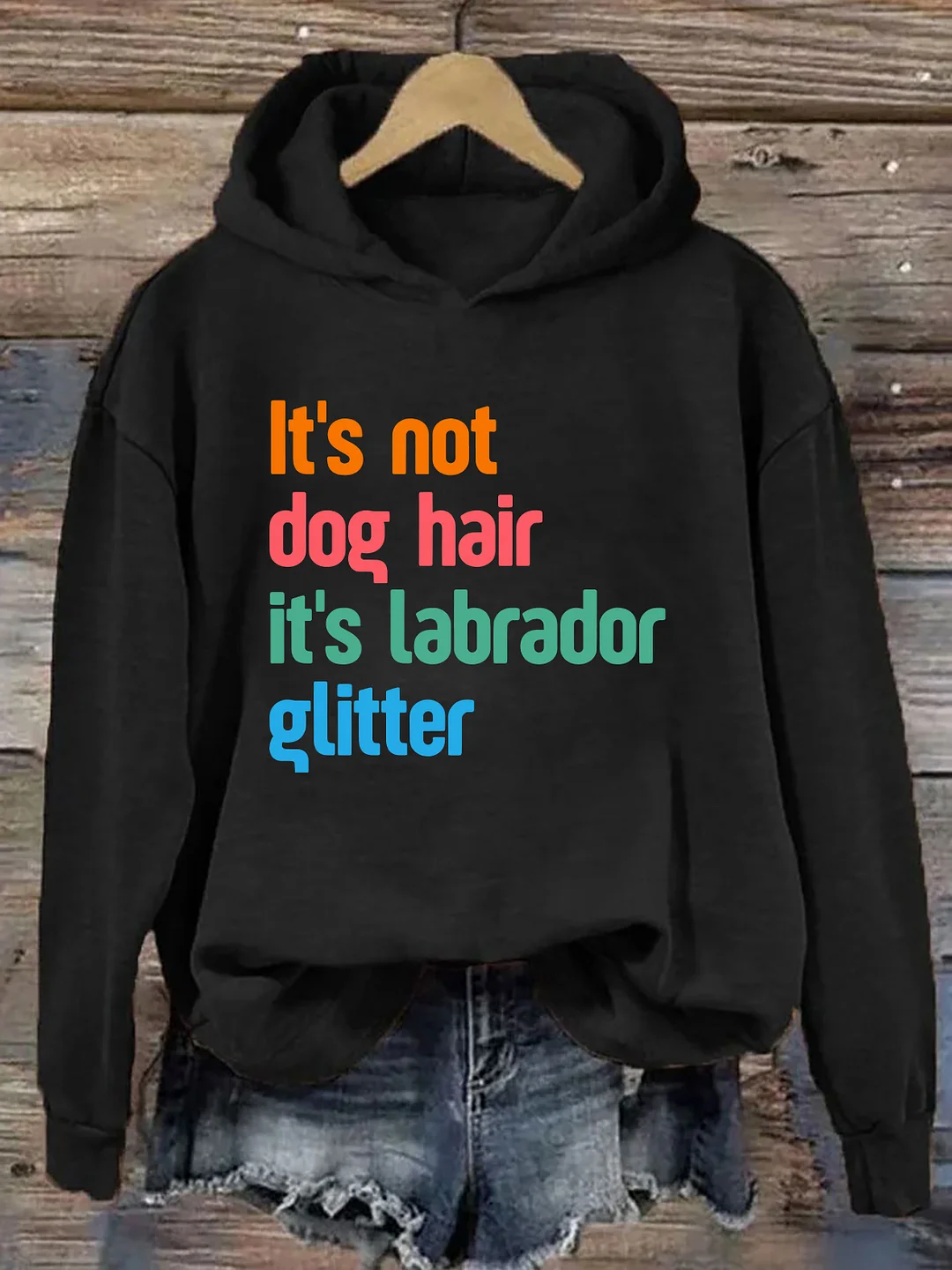 It's Not Dog Hair It's A Labrador Glitter Hoodie