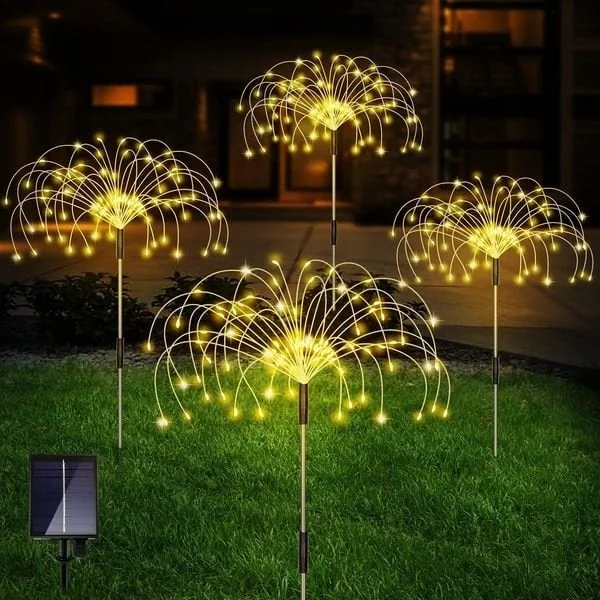 Waterproof Solar Garden Fireworks Lamp - tree - Codlins