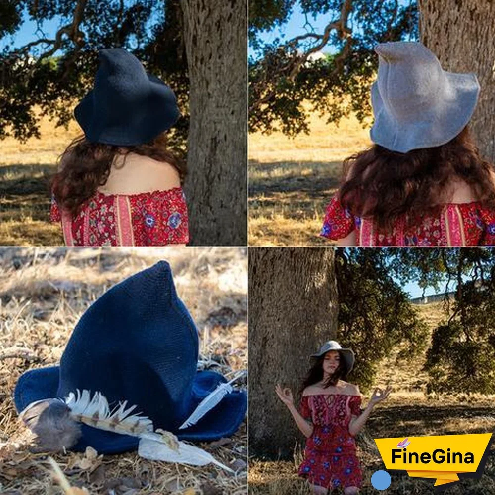 The Modern Witches Hat For Halloween Cosplay Costume And Daily Use