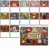 2027 New DIY Diamond Painting Cat Wall Calendar Kit 12-Month Flip Calendar Design Home Decor