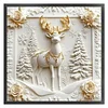 Christmas Reindeer-11CT Stamped Cross Stitch 40*40cm/15.75*15.75in