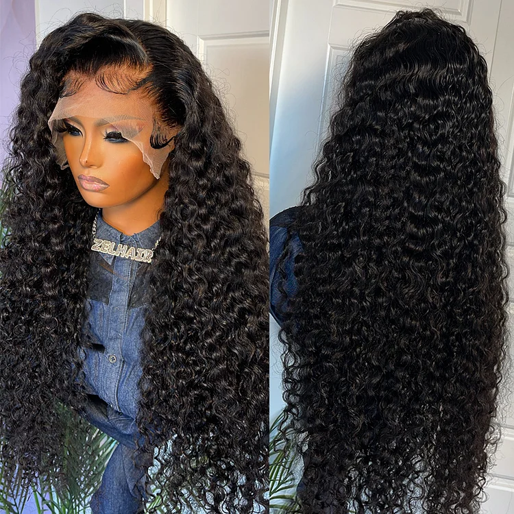 Deep Wave 13x6 Frontal Human Hair Wigs Brazilian Remy Water Curly
