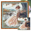 Victorian Girl-14CT Stamped Cross Stitch 50*50cm/19.69*19.69in