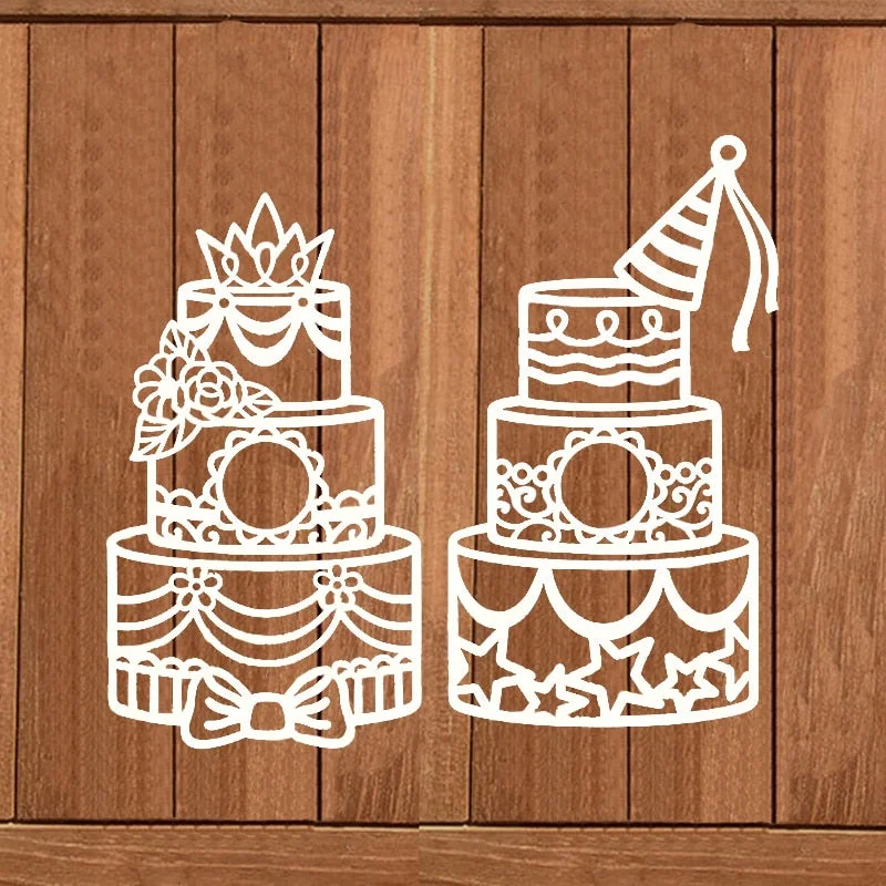 Multi-tiered Birthday Cake Metal Cutting Dies For DIY Scrapbook Cutting Die Paper Cards Embossed Decorative Craft Die Cut New