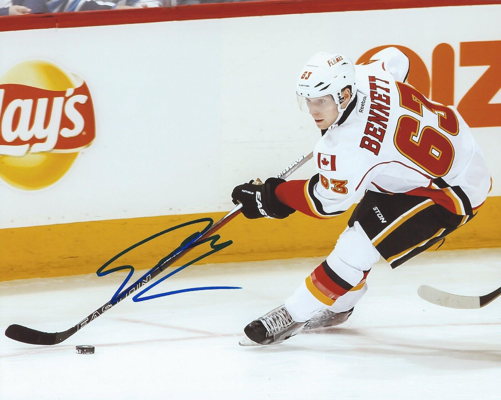 Sam Bennett Signed 8x10 Photo Poster painting Calgary Flames Autographed COA C
