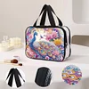 DIY Peacock Diamond Art Rhinestone Makeup Bag Transparent PVC Storage Pack Gift