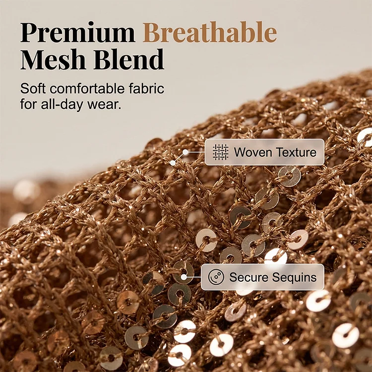 Pantaloni a Vita Bassa con Paillettes Glamour