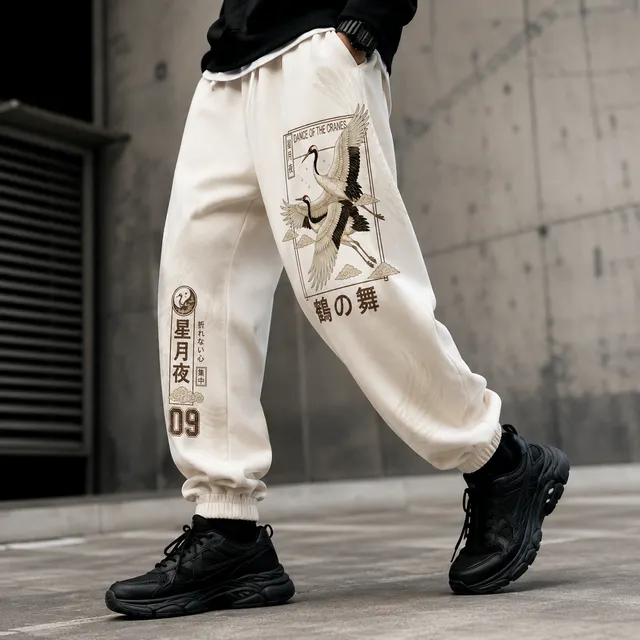 Techwear Crane Scroll Jogger Pants