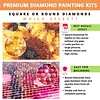 Kits de peinture en diamant &agrave; la t&ecirc;te de feu Halloween fant&ocirc;me 5d &agrave; la maison, perceuse carr&eacute;e compl&egrave;te, pour adultes, d&eacute;butants, d&eacute;coration int&eacute;rieure, peintures de diamants, art de pierres pr&eacute;cieuses 35x35cm
