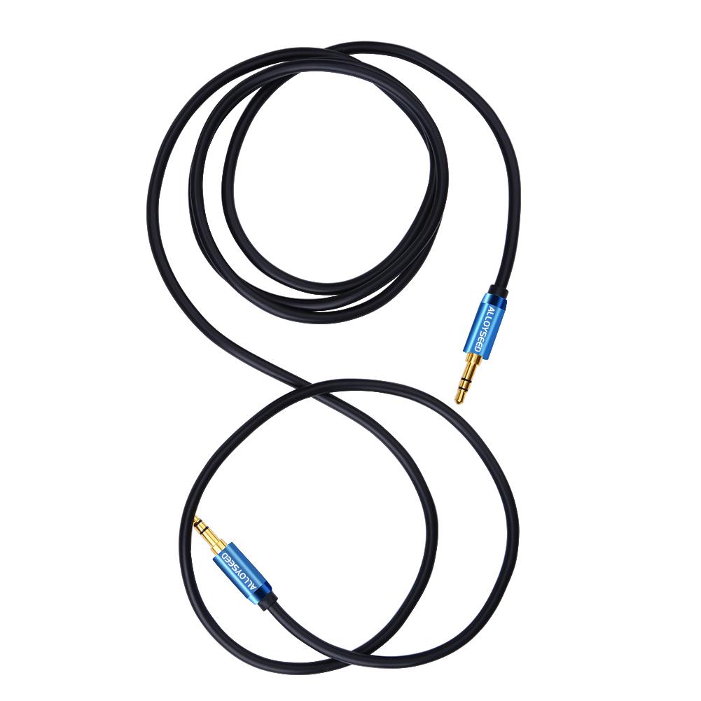 

ALLOYSEED 3.5mm Premium Auxiliary Audio Cable 1.5 meter AUX Cable PVC Black, 501 Original