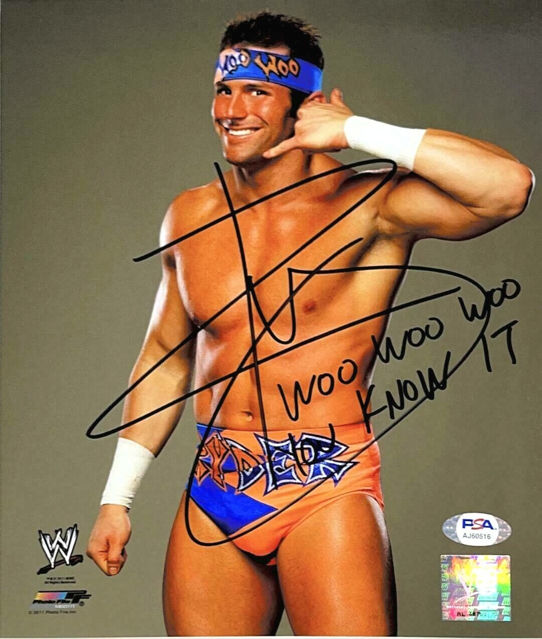 WWE ZACK RYDER HAND SIGNED AUTOGRAPHED 8X10 Photo Poster painting WITH PROOF AND PSA DNA COA 5