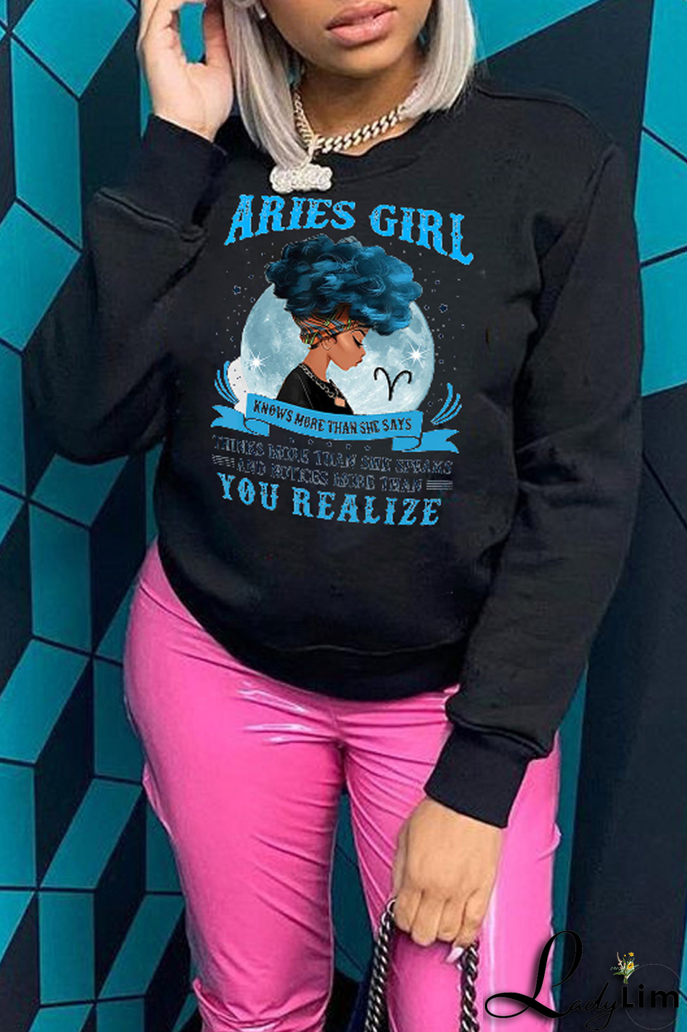 White Fashion Vintage Print Patchwork Letter O Neck Tops