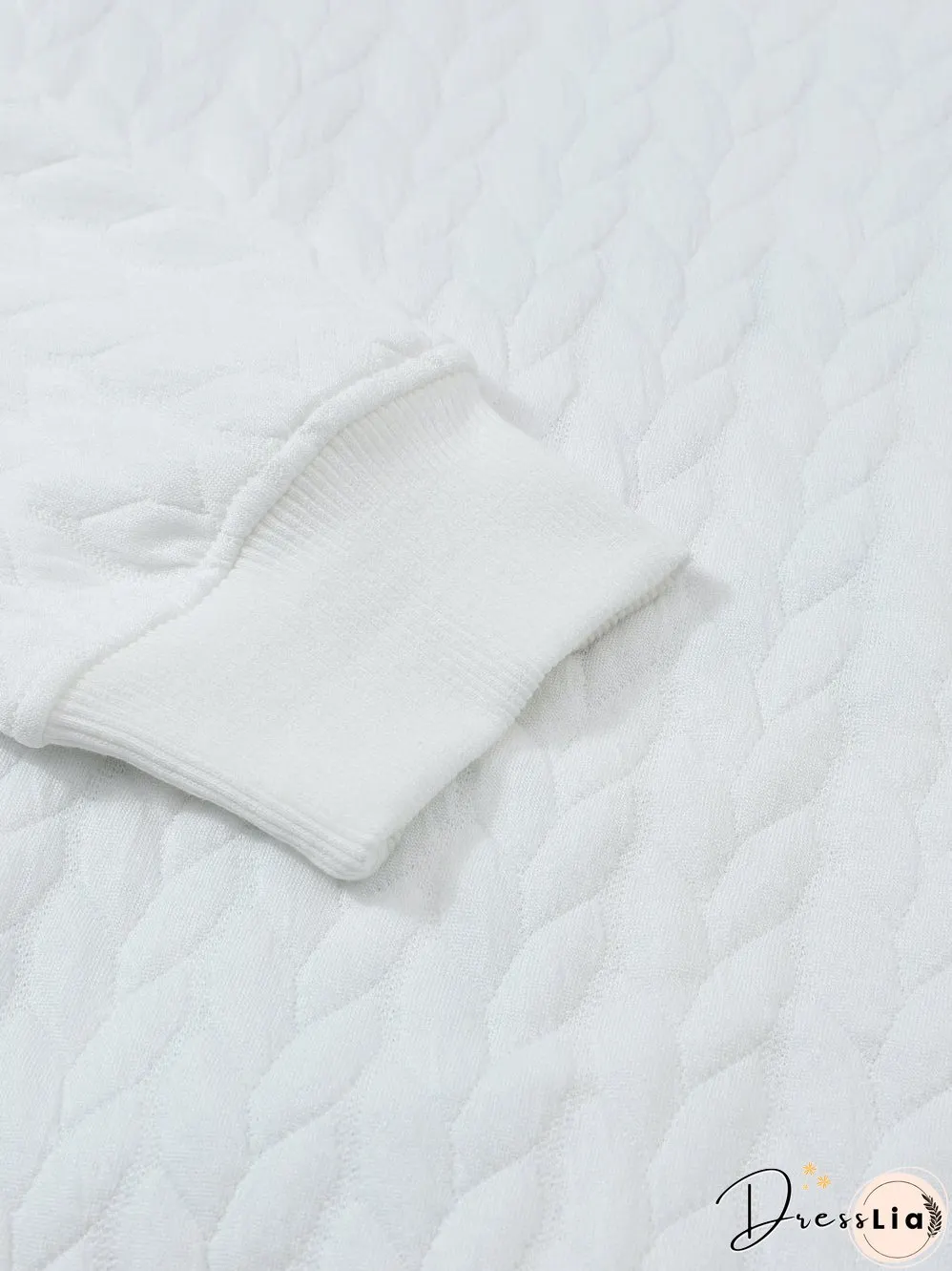 Cozy White Cable Knit Pullover with Merry and Bright Slogan