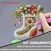 DIY 5D Gemstone paintings Christmas Stocking Diamond Painting Pendant (Double-Sided)
