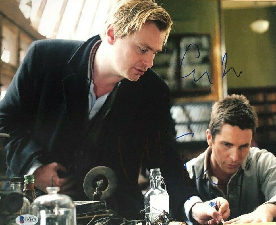 Christopher Nolan Christian Bale Signed autographed 11x14 Photo Poster painting Beckett COA