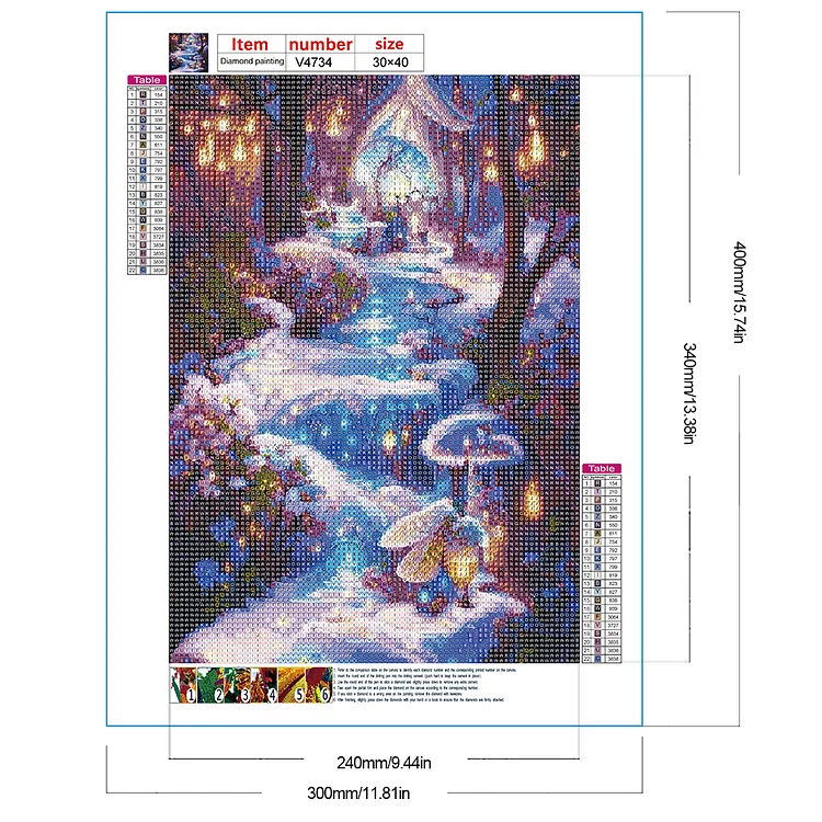 5D Diamond Painting Kits For Adults DIY Deer Diamond Art Set Winter Snow  Diamond Painting Home Decor Gifts Diamond Painting Kits For Beginners  11.81*1