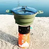 Foldable Portable Camping Cooker Pot Silicone Outdoor Kettle Cookware Tableware