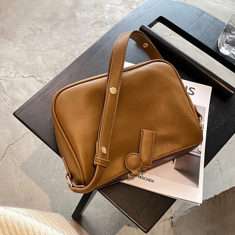 էѧӧܧ Simple Style PU Leather Crossbody Bags 2020 Trend Branded Shoulder Bag Lady Handbags Female Trending Simple Bag