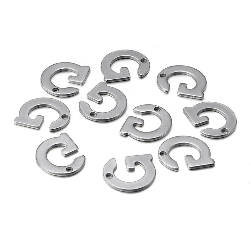 50 Pcs/package Minimalist Letter Stainless Steel Pendant Jewelry Accessories
