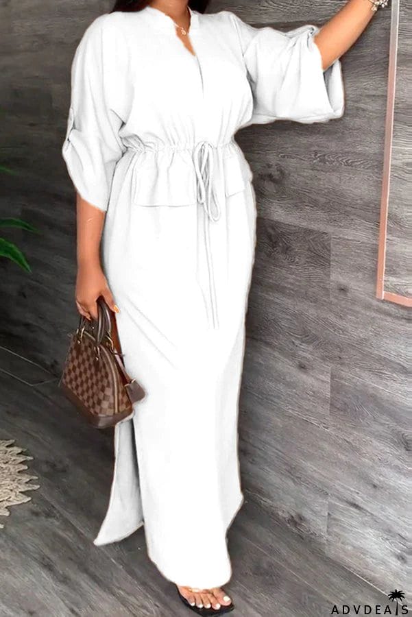 Olivera Elastic Waist Casual Maxi Dress