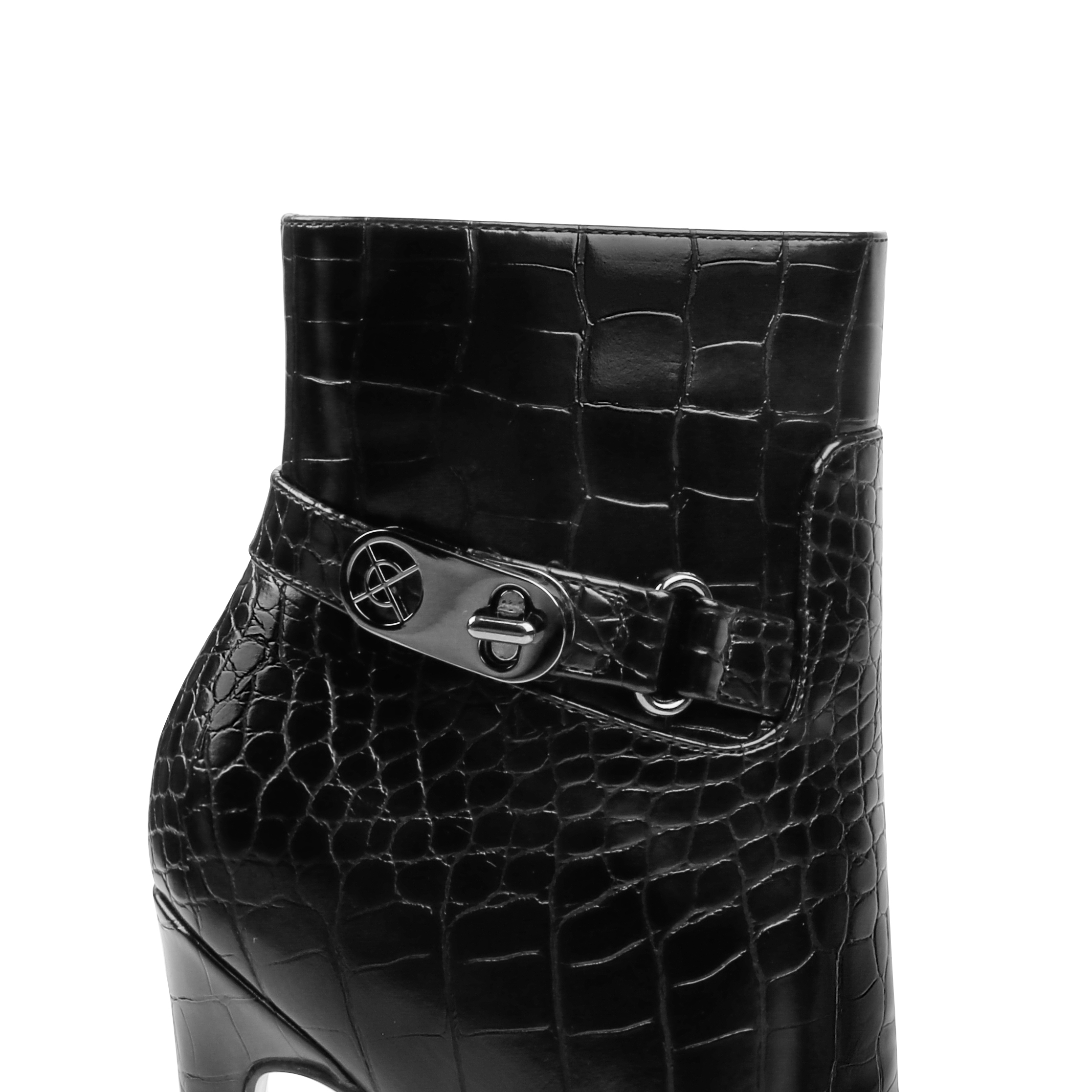 120mm Women's Ankle Boots Closed Pointed Toe Red Bottom Shoes Fashionable Stilettos Autumn Dress Booties-MERUMOTE