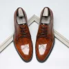 Men's Brown Wing Tip Derby Shoes