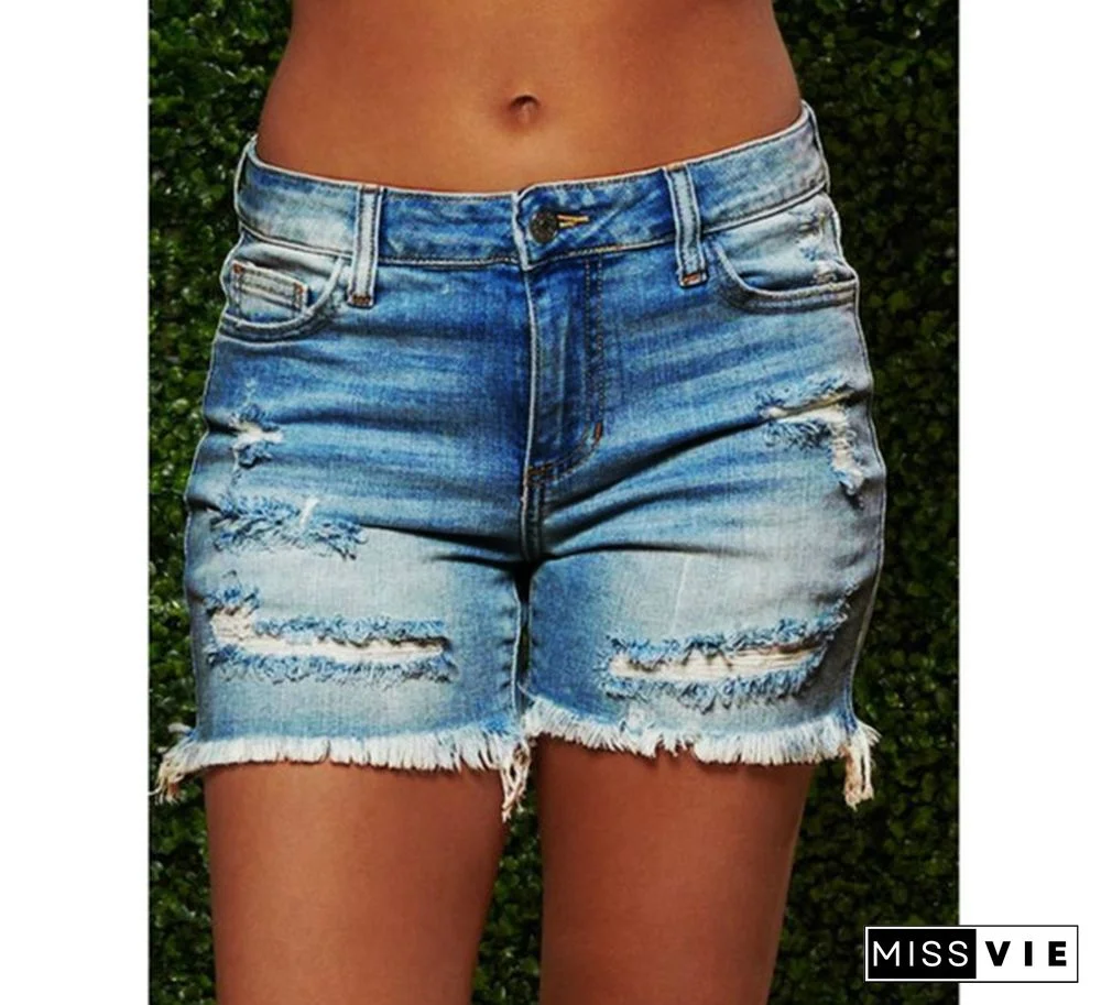 Summer Women Fashion Denim Pants Jeans Shorts Skinny Shorts Casual Short Jeans Pants 3 Colors Slim Fit S-3XL