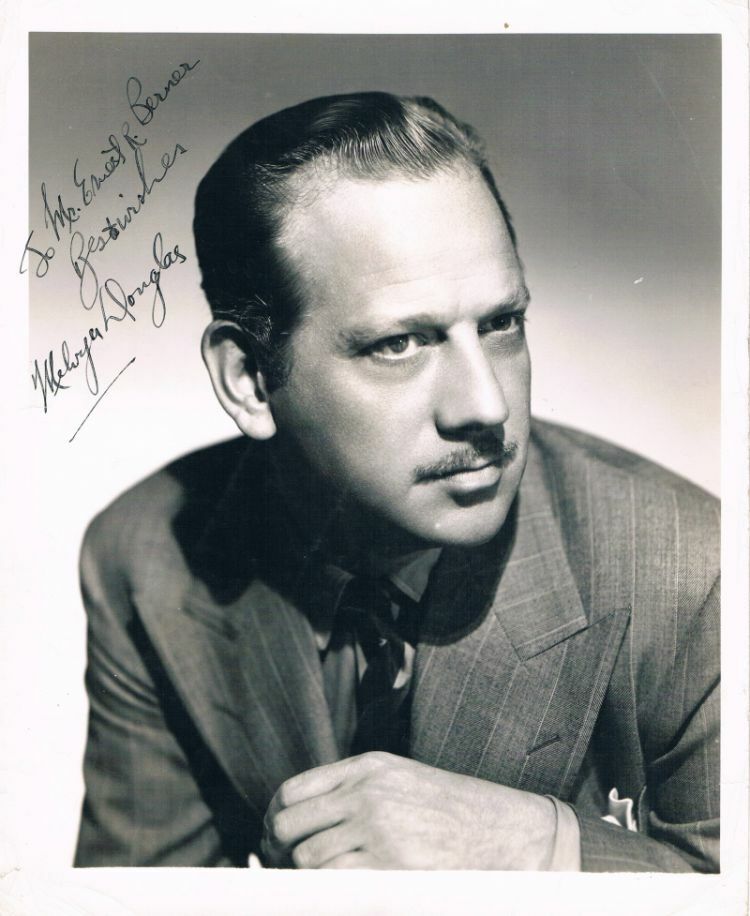 Melvyn Douglas 1901-81 genuine autograph signed Vintage Photo Poster painting 8x10