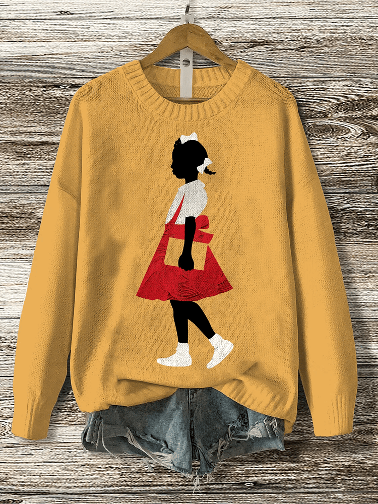 Women's Red Dress Girl Ruby Sweater 