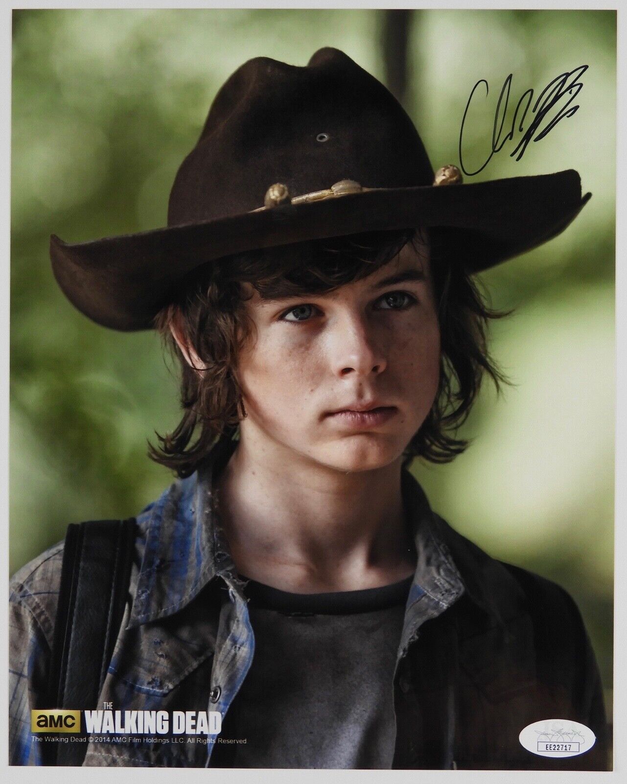 Chandler Riggs Walking Dead Carl Signed Autograph JSA COA 8 x 10