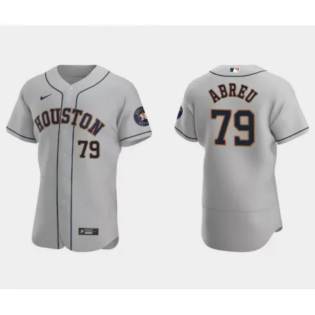 Men's Houston Astros #79 Jose Abreu Grey Flex Base Stitched Jersey