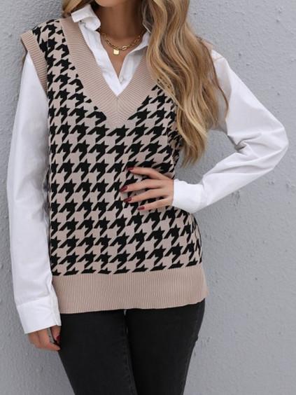 Women Long Sleeve Stand-up Collar Colorblock Graphic Top
