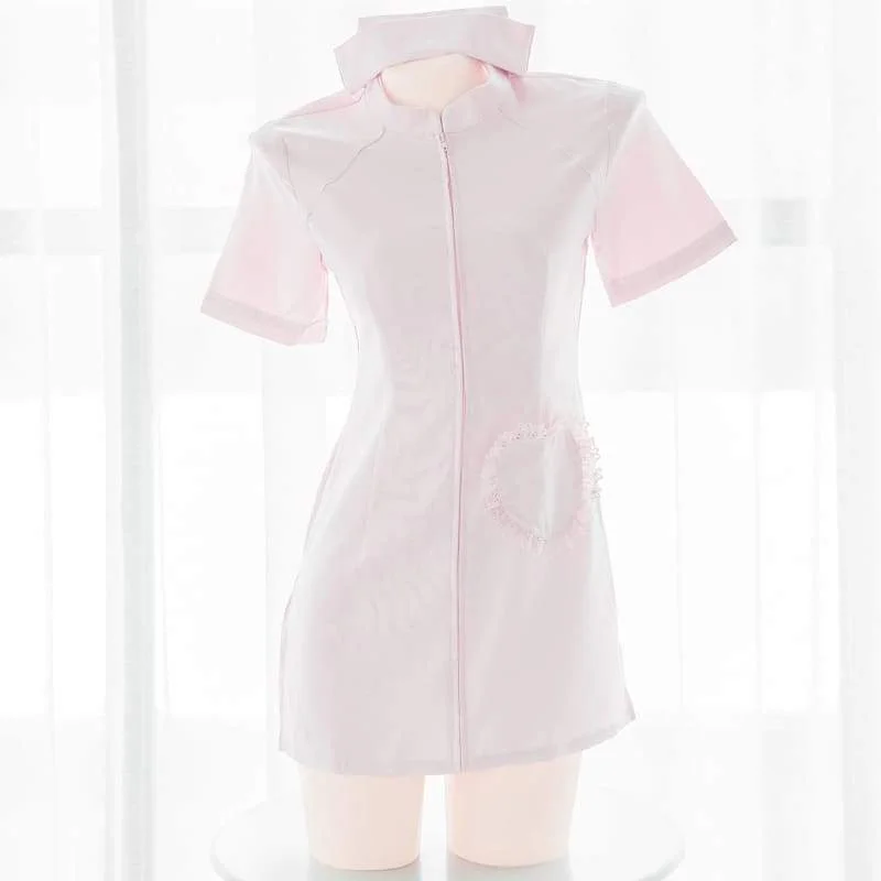 White/Blue/Pink Pretty Pastel Nurse Dress Lingerie SP17013