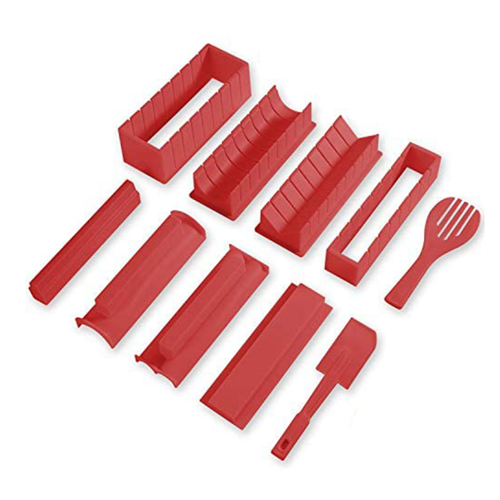 

10pcs Sushi Maker Kit Plastic Sushi Roller Rice Mold Fork Spatula Tools Set, 501 Original