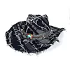 Unisex Retro Wide Brim Western Cowboy Frayed Edge Rider Hat