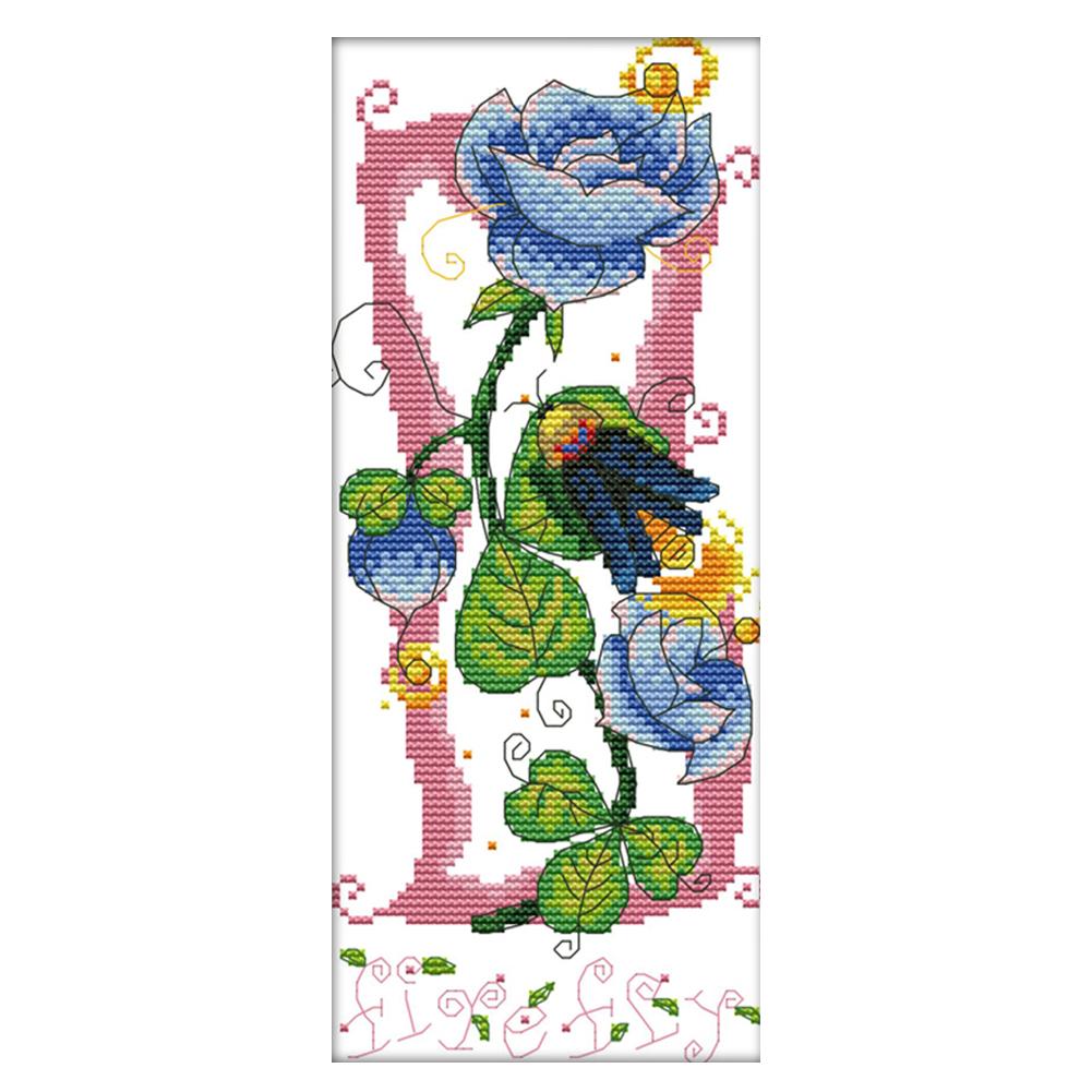 

Flower language - 14CT Stamped Cross Stitch - 15*30cm, 501 Original