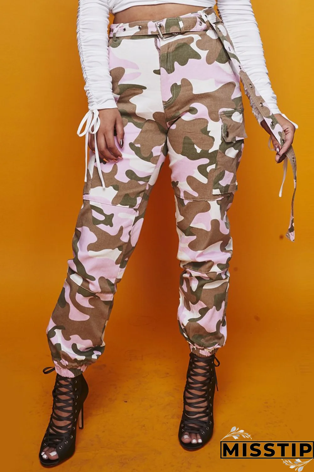 Yellow Zipper Fly Button Fly Mid Metal Zippered pencil Pants Pants