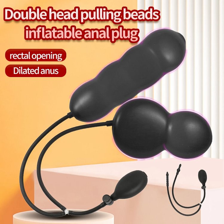 pornhint Pornhint Double Inflatable Anal Butt Plug Expander Dilator Prostate Massager BDSM Sex Toy BDSM