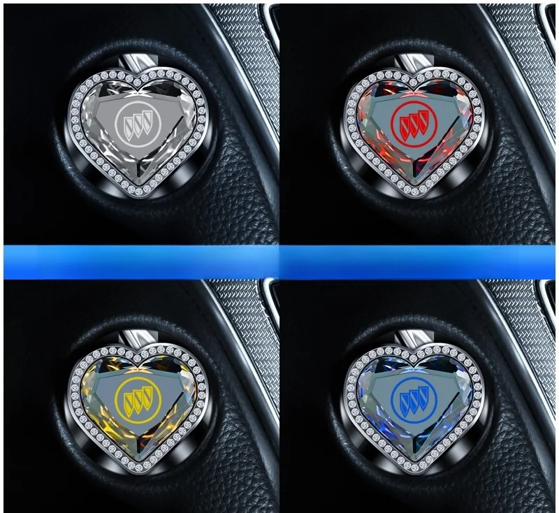 "Crystal Heart" car one-button start protective cover