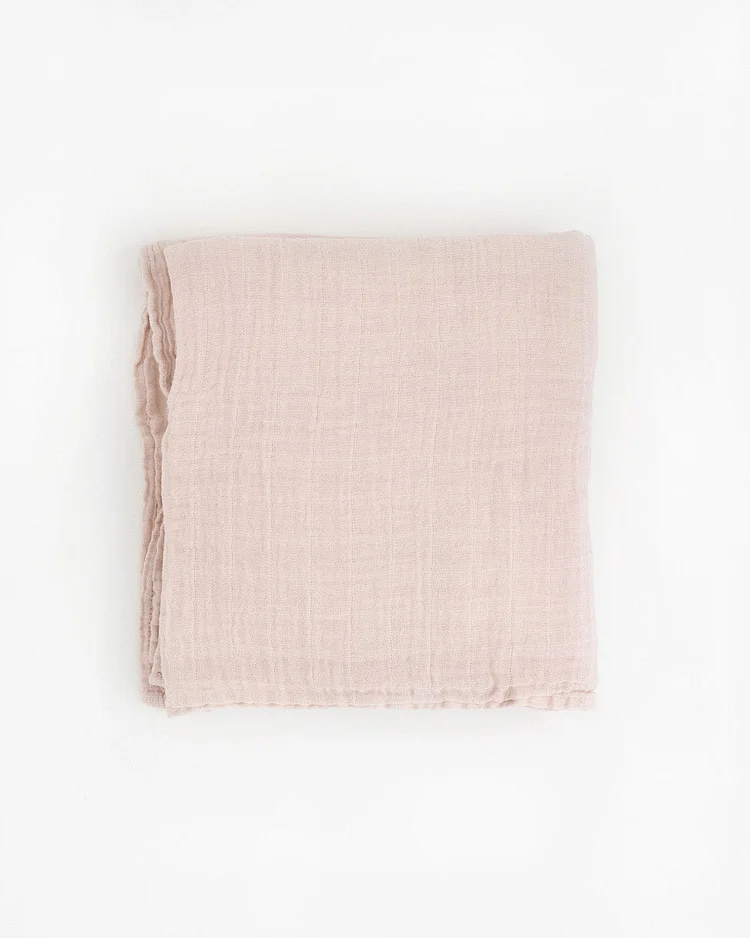 Organic Cotton Muslin Swaddle Blanket - Rosie